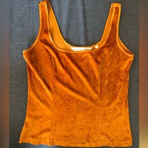Vintage Victoria Secret Velvet Top Gold Fitted Medium